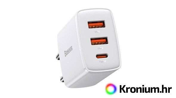 Baseus mrežni adapter USB-C + 2x USB-A (30W)
