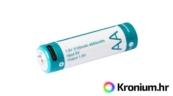 Punjiva USB-C AA baterija Keeppower 3100 mAh