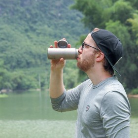 Titanska boca 400 ml s ravnim čepom