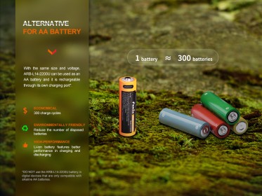 Punjiva USB AA baterija Fenix ARB-L14-2200U