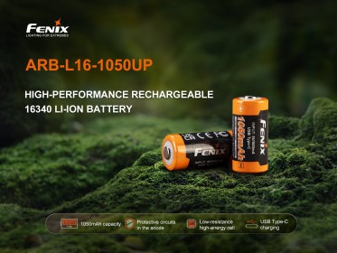 Fenix RCR123A 1050 mAh USB-C (Li-ion)