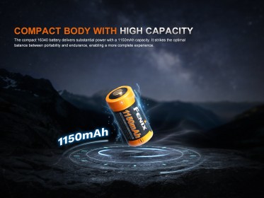 Baterija Fenix RCR123A 1150 mAh