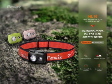 Naglavna svjetiljka Fenix HL16 (450 lumena)