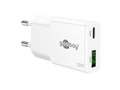 Mrežni GaN adapter USB-C + USB-A (30W)