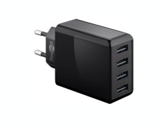 Mrežni USB adapter sa četiri kanala (ukupno 6000 mA, 30W)