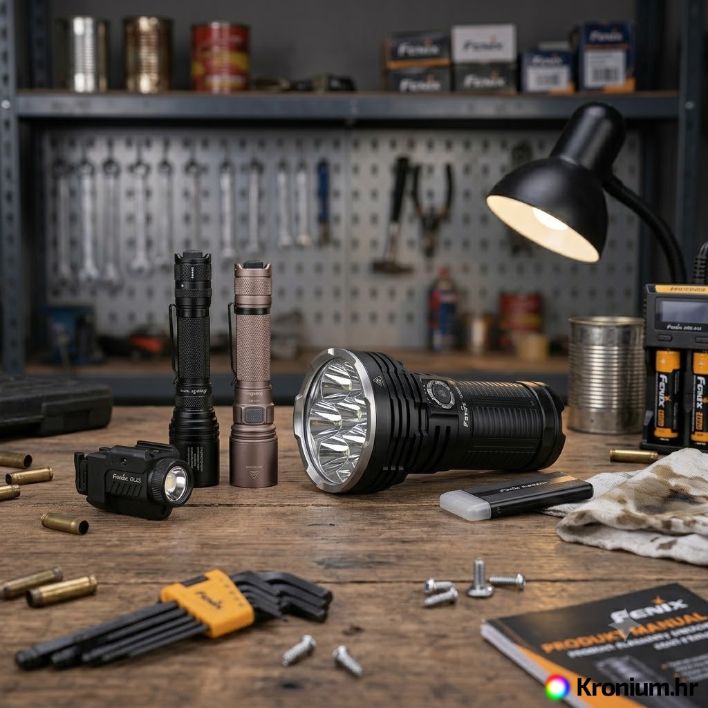Presjek kroz serije modela Fenix svjetiljki